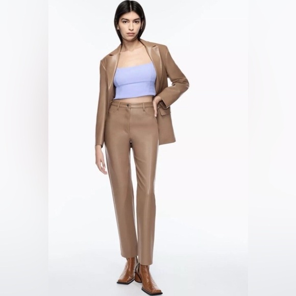 Wilfred Aritzia The Melina High Waisted Straight Leg Pant Constant Camel Size 0 - Picture 1 of 8